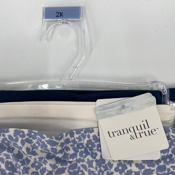 Tranquil & True Bikini Panties Size 2X Blue White Brushed Micro 3 Pack - Picture 5 of 7